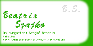 beatrix szajko business card